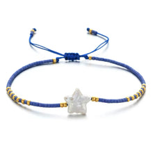 Load image into Gallery viewer, Blue Pearl Star Beaded Bracelet 💧
