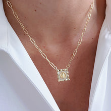 Load image into Gallery viewer, CZ Scapular Necklace displayed on a white background.
