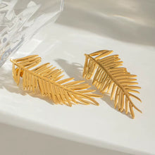 Load image into Gallery viewer, Statement Leaf Earrings
