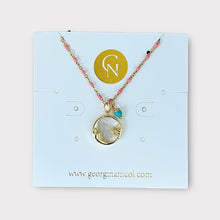 Load image into Gallery viewer, Mother of Pearl Sun Moon Beaded Necklace
