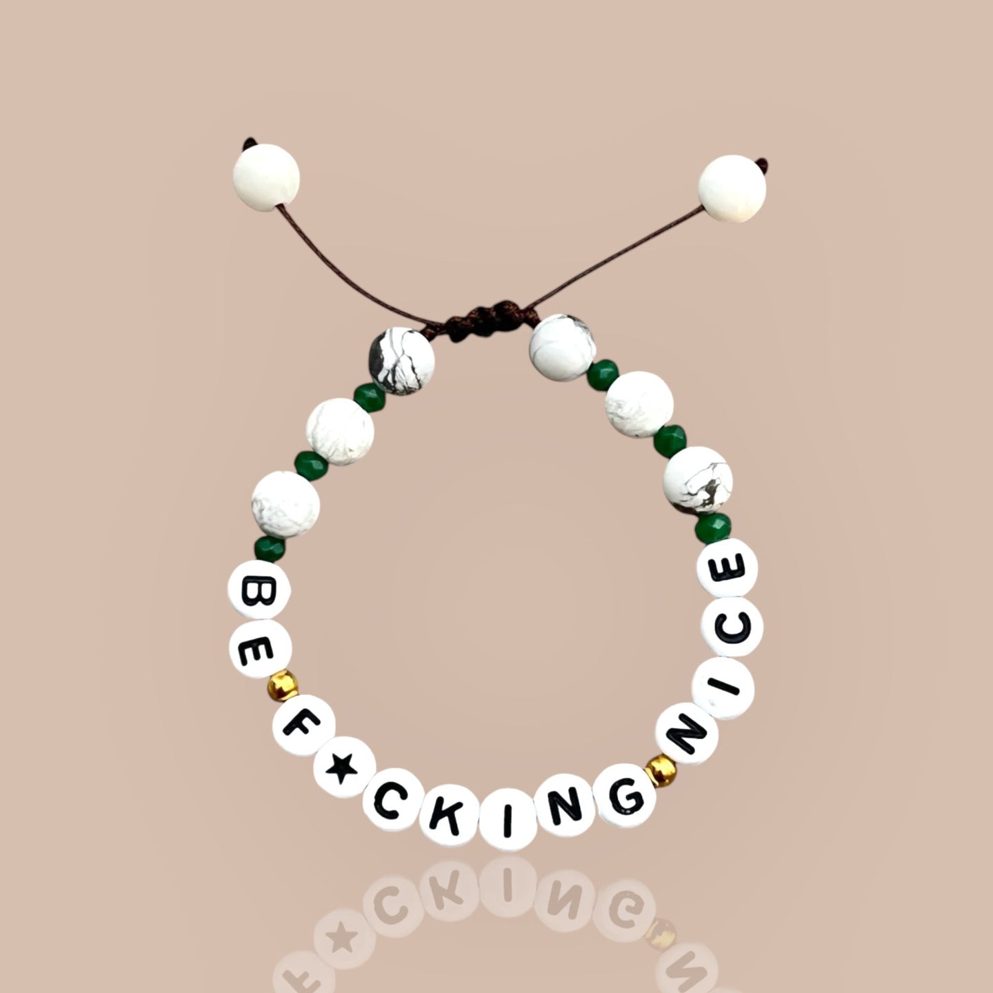 Be Nice Howlite Beaded Bracelet