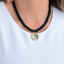 Load image into Gallery viewer, Balance, Harmony &amp; Protection - Yin Yang Black Bead Necklace
