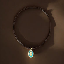 Load image into Gallery viewer, Symbol of Spiritual Connection Turquoise Religious Choker
