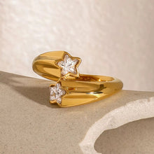 Load image into Gallery viewer, Make a Wish Cz Star Ring
