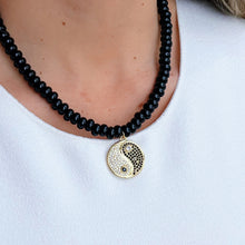 Load image into Gallery viewer, Balance, Harmony &amp; Protection - Yin Yang Black Bead Necklace
