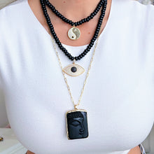 Load image into Gallery viewer, Balance, Harmony &amp; Protection - Yin Yang Black Bead Necklace
