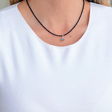 Load image into Gallery viewer, Warding Off Negativity - Black Spinel Necklace with 14K Solid Gold Evil Eye
