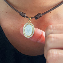 Load image into Gallery viewer, Attract Peace and Love: Mother of Pearl Sacred Heart Necklace
