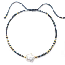 Load image into Gallery viewer, Iridescent Blue Pearl Star Beaded Bracelet 💧
