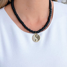 Load image into Gallery viewer, Balance, Harmony &amp; Protection - Yin Yang Black Bead Necklace
