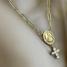 Load image into Gallery viewer, Faith, Protection, and Elegance Virgin Necklace
