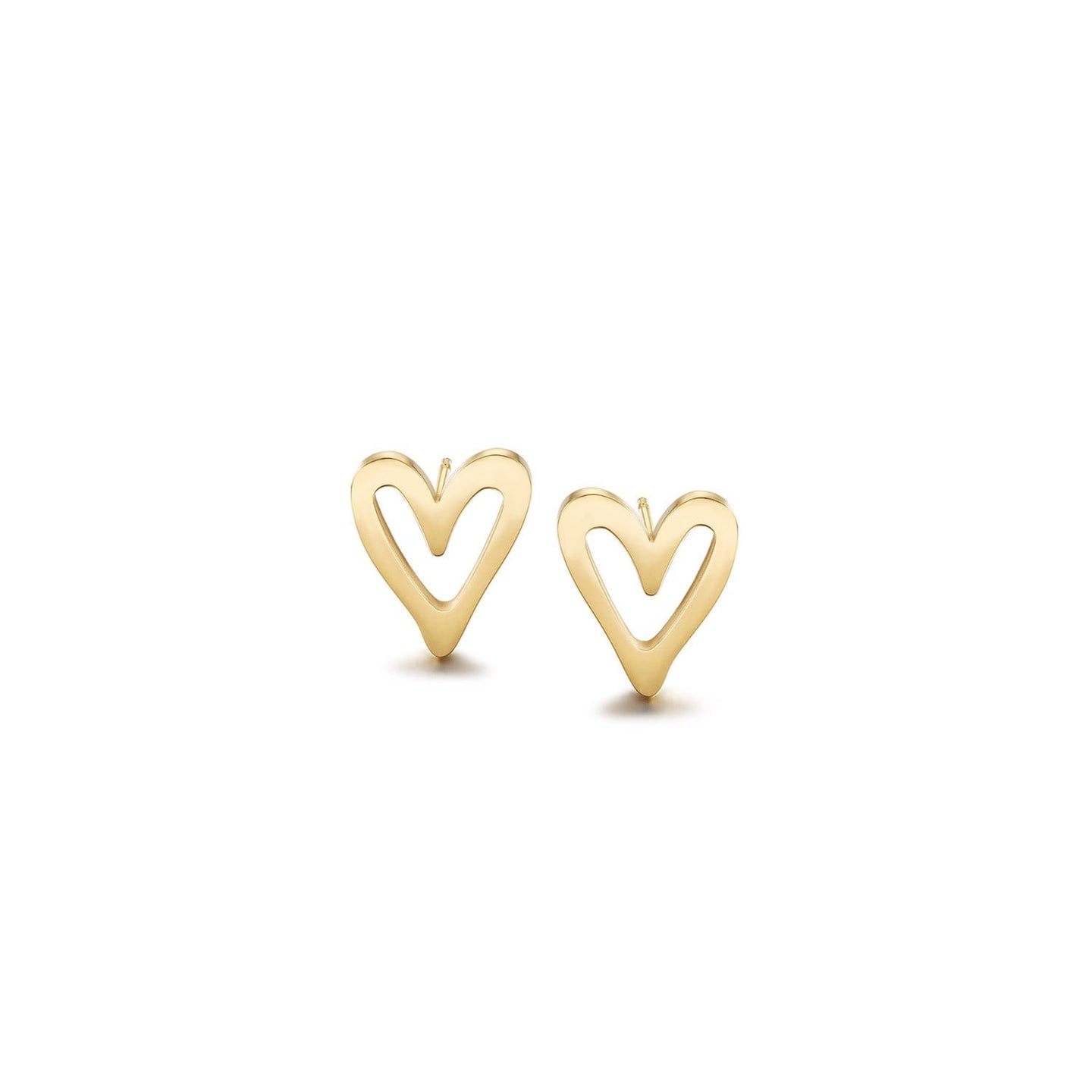 Open Heart Stud Earrings 💧