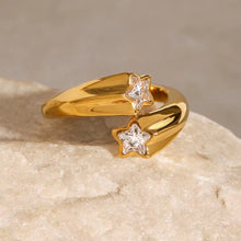 Load image into Gallery viewer, Make a Wish Cz Star Ring
