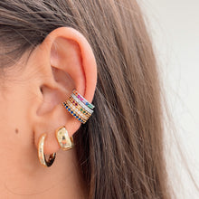 Load image into Gallery viewer, Colorful Cz Ear Cuff Silver
