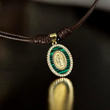 Load image into Gallery viewer, A Powerful Symbol of Faith and Healing Malachite Religious Choker
