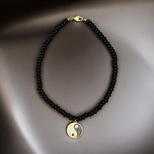 Load image into Gallery viewer, Balance, Harmony &amp; Protection - Yin Yang Black Bead Necklace
