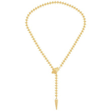 Load image into Gallery viewer, Gold Lariat Snake Chain Necklace, waterproof and tarnish-resistant finish
