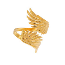 Load image into Gallery viewer, Double wing ring in 18k gold plated stainless steel
