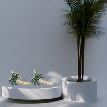 Load image into Gallery viewer, Cz Palm Tree Stud Earrings
